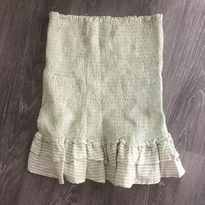 Green/White Mini Skirt